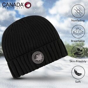 CANADA WEATHER GEAR Knitted Beanie Womens Beanie - Breathable Winter Hats